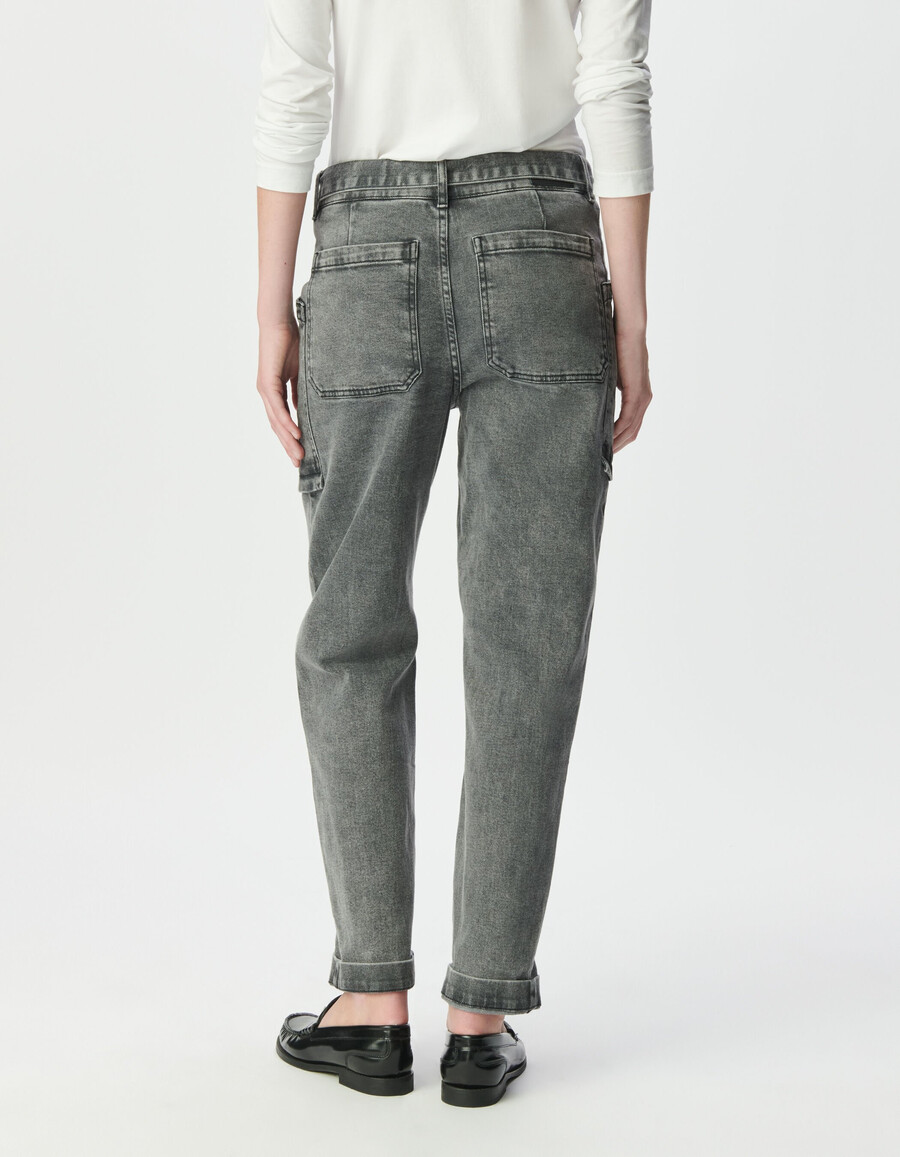 jeans cargo séléne 78 grigi da donna