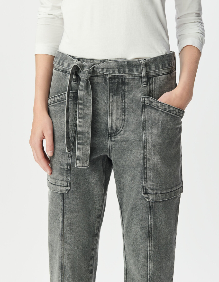 jeans cargo séléne 78 grigi da donna