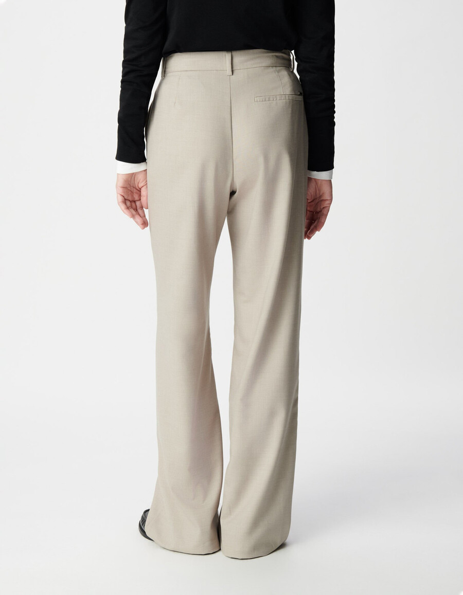 pantaloni da abito beige da donna