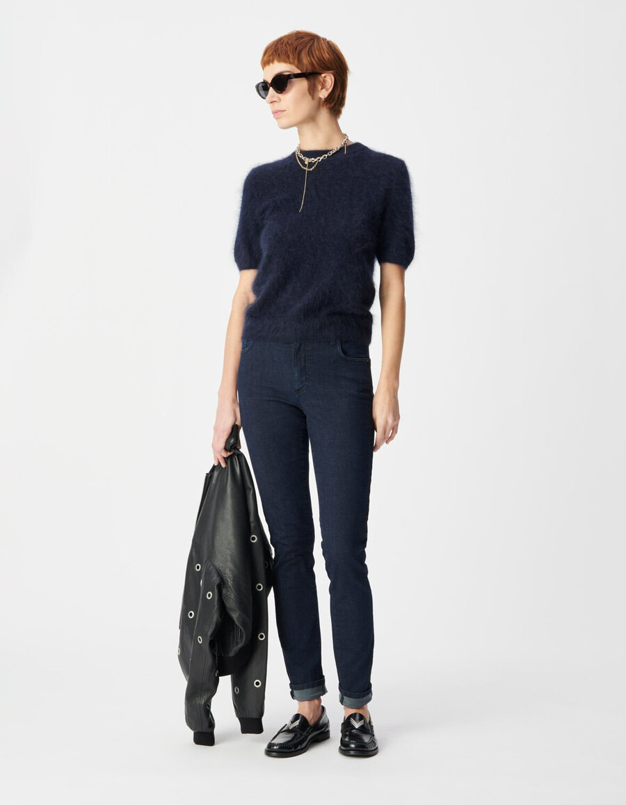 jeans skinny grezzi a vita alta roxanne da donna
