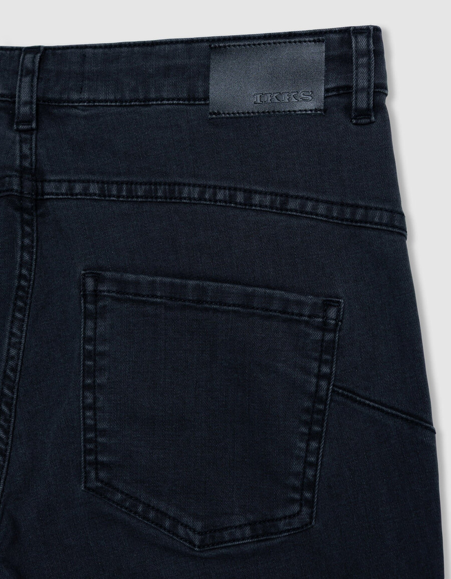 jeans slim grigi a vita alta con borchie nina women