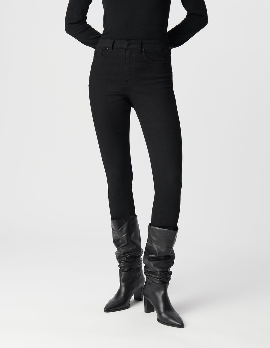 jeans scolpiti neri slim da donna 78