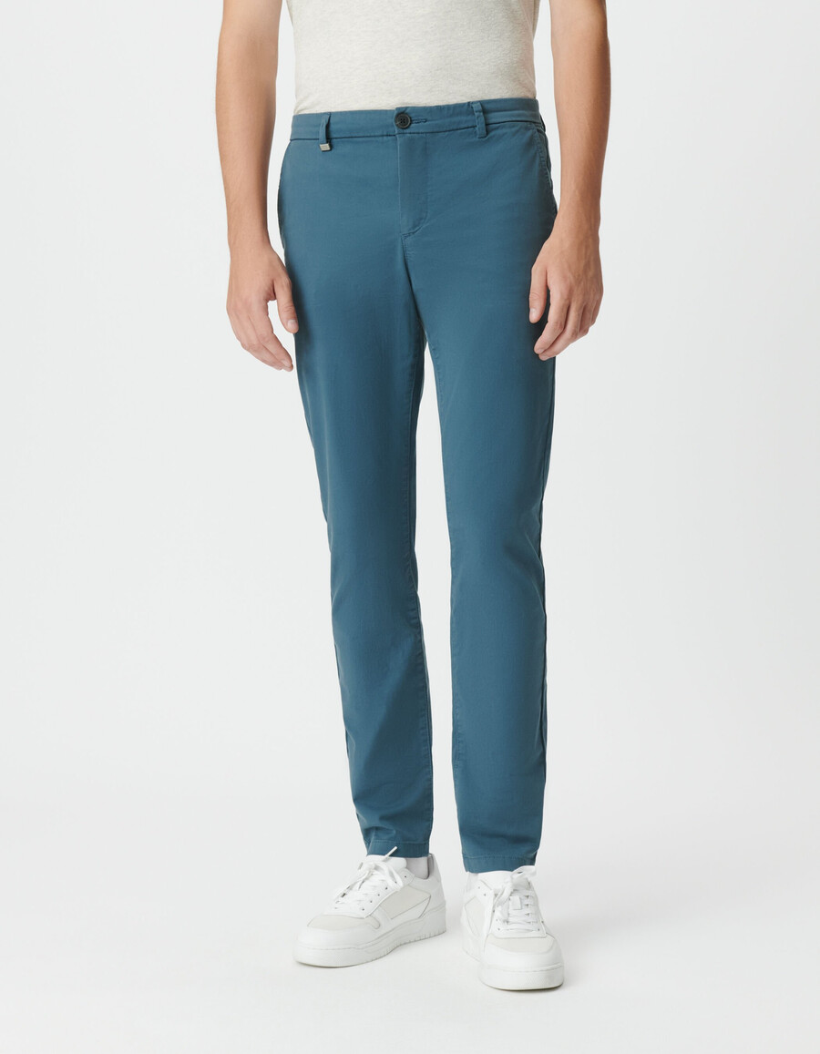 pantaloni chino slim grigi e blu da uomo