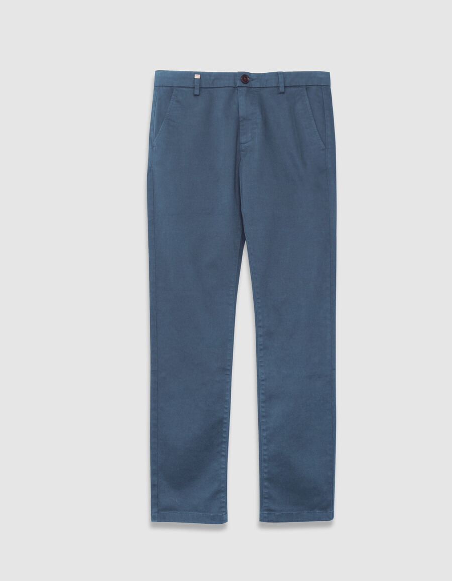 pantaloni chino slim grigi e blu da uomo