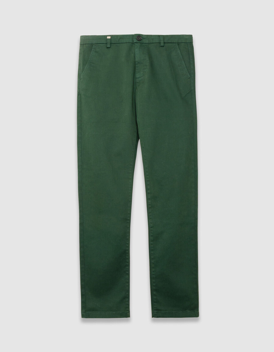 pantaloni chino slim verdi da uomo