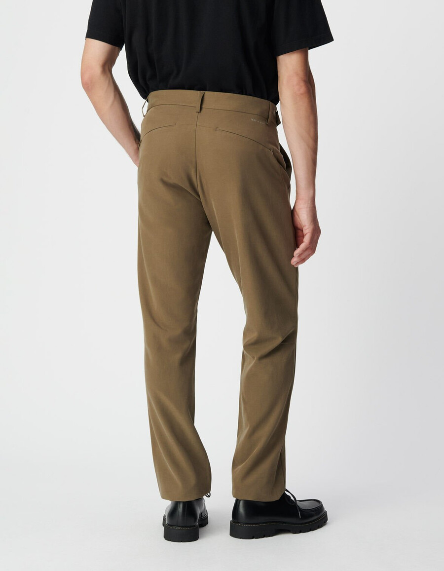 pantaloni da jogging da uomo color cachi con coulisse facili da lavare
