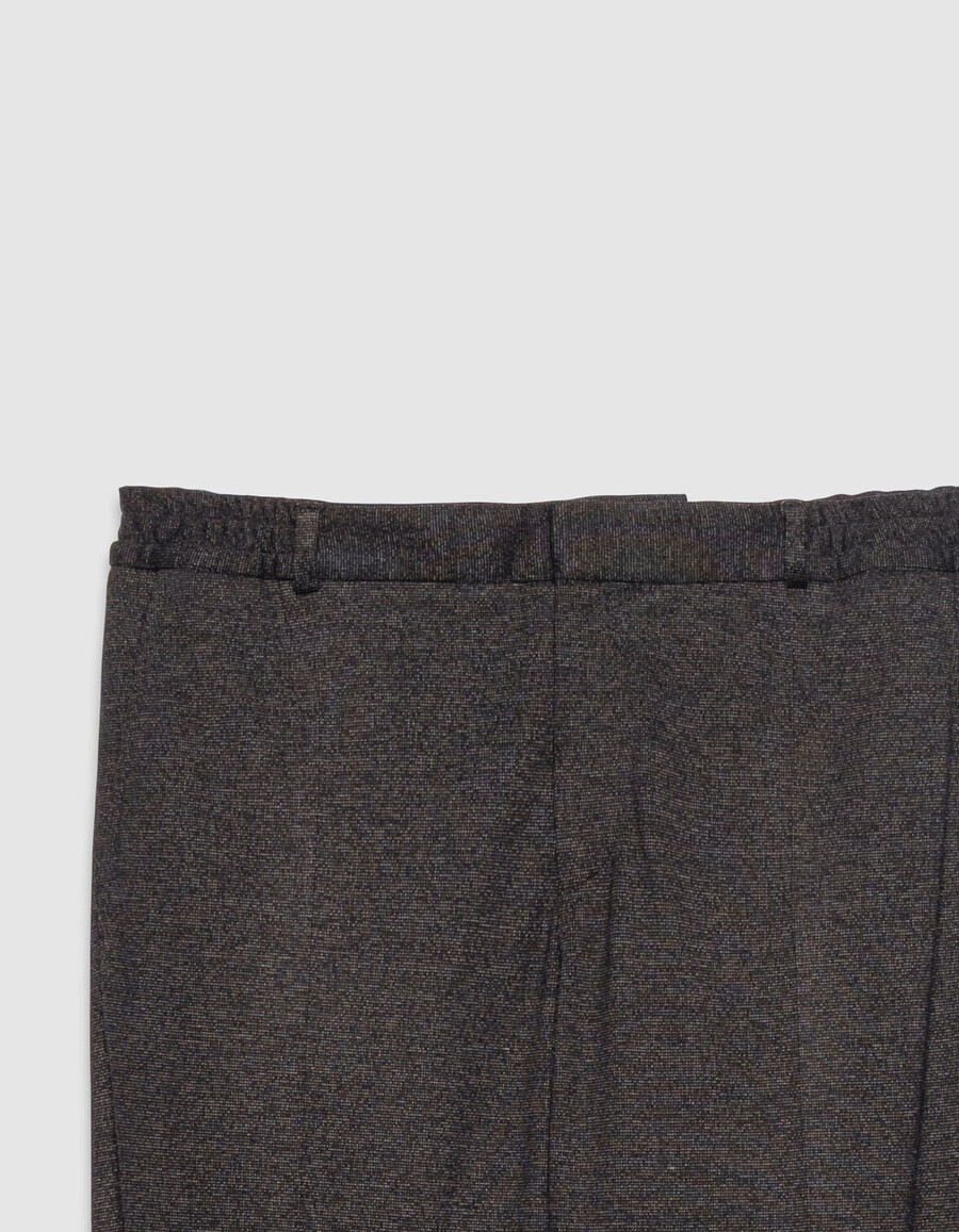 pantaloni da jogging slim in maglia semi-liscia nera da uomo