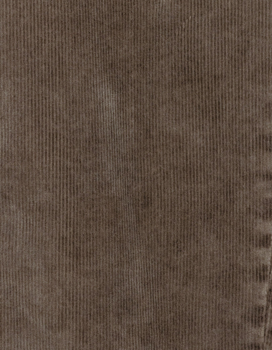 pantaloni slim in velluto a coste beige da uomo