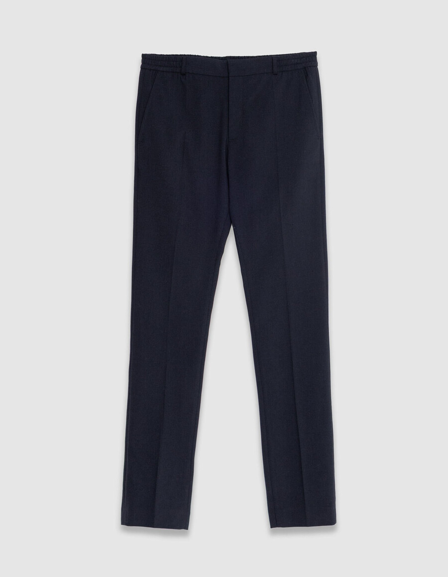 pantaloni da jogging slim blu navy con elastico in vita da uomo
