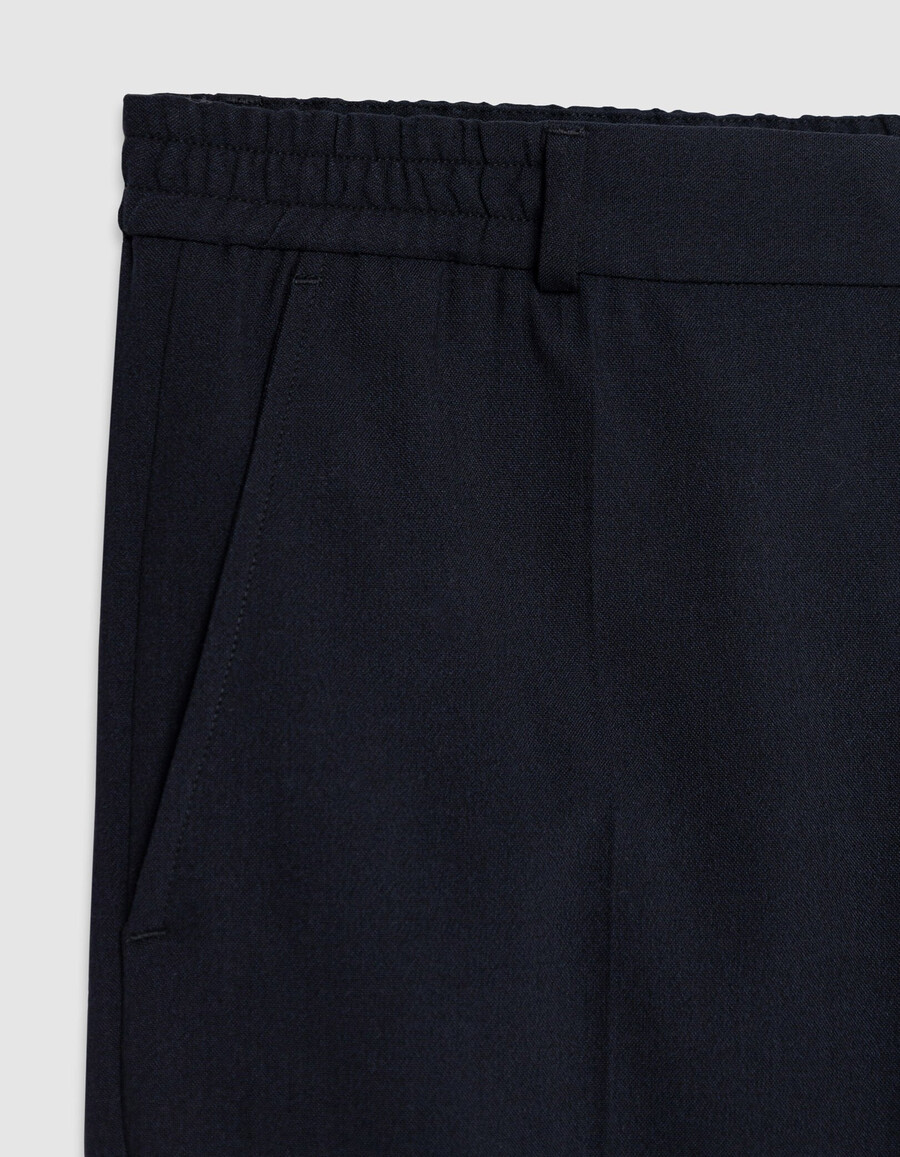 pantaloni da jogging slim blu navy con elastico in vita da uomo