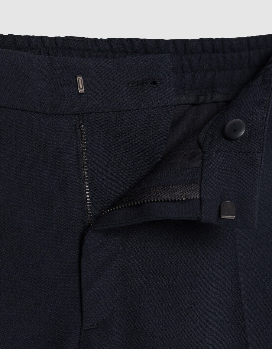 pantaloni da jogging slim blu navy con elastico in vita da uomo