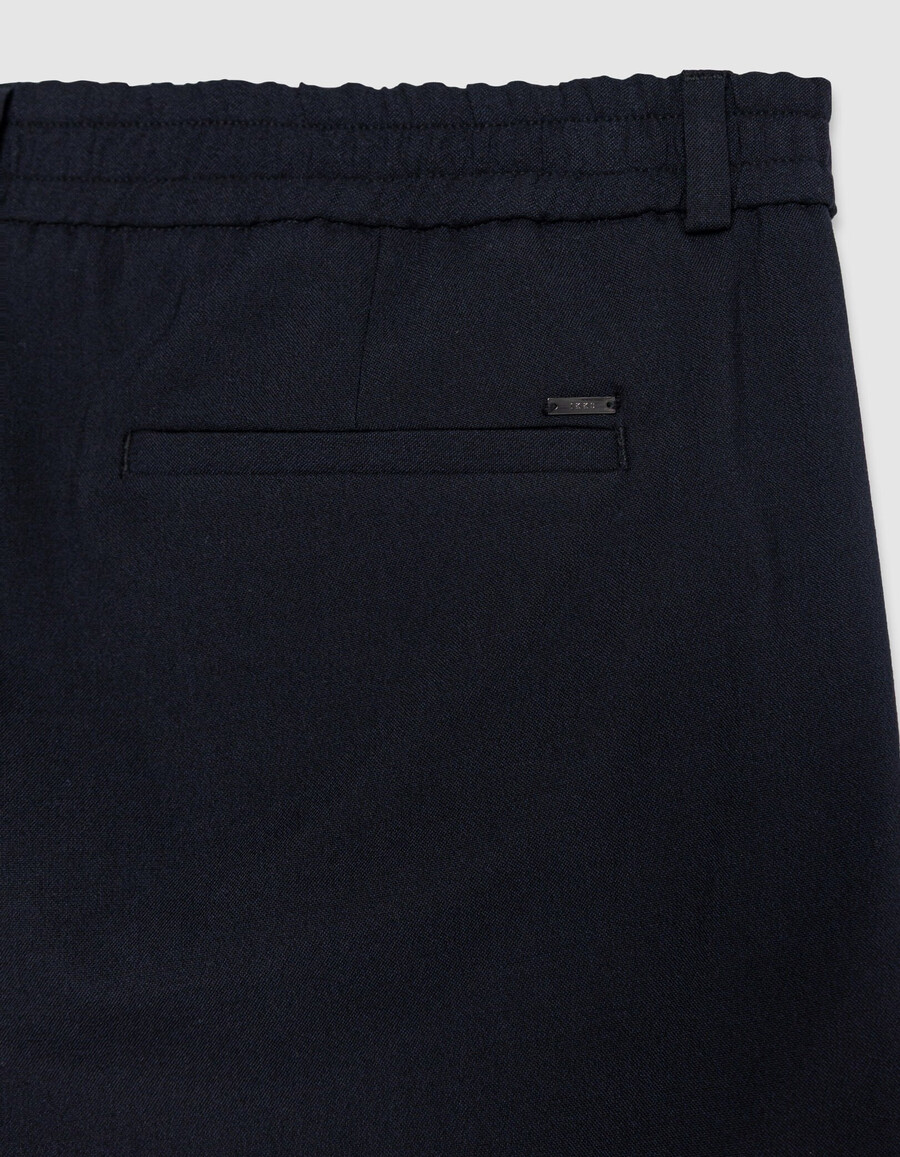 pantaloni da jogging slim blu navy con elastico in vita da uomo