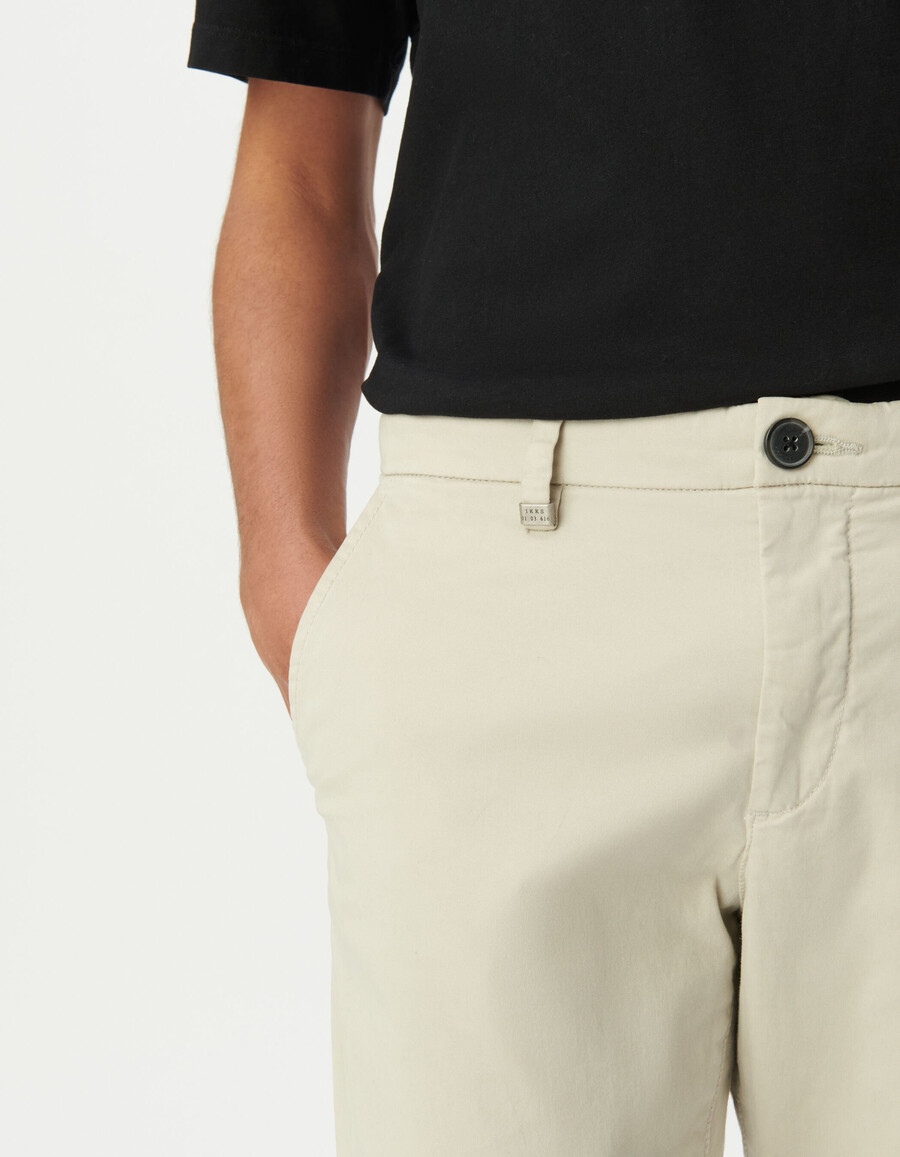 pantaloni chino slim in mastice da uomo